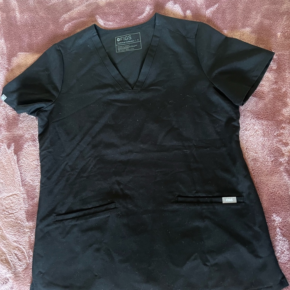 Figs Black Casma Top